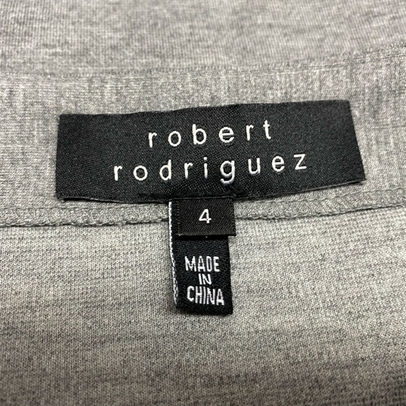 Robert Rodriguez Stretch Tie Front Design Asymmetric Mini Skirt Gray Size 4 - Picture 4 of 5